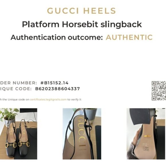 Gucci Horsebit Baby Platform Slingback Black Pumps Heels Size 40 - Picture 12 of 12